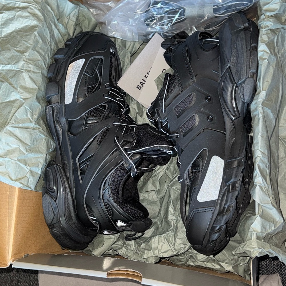 Balenciaga Black and Gray Athletic Shoes